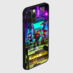 Чехол для iPhone 12 Pro Майнкрафт - воины вышли из портала, цвет: 3D-черный — фото 2