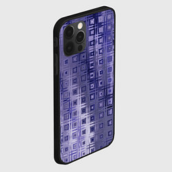 Чехол для iPhone 12 Pro Геометрический градиент фиолетовый, цвет: 3D-черный — фото 2
