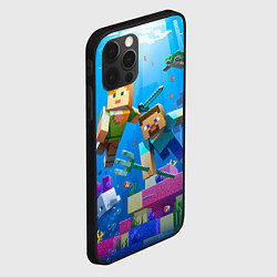 Чехол для iPhone 12 Pro Стив и Алекс под водой, цвет: 3D-черный — фото 2