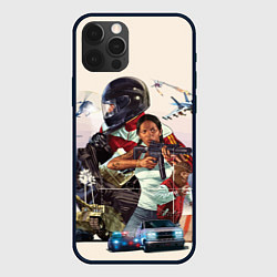 Чехол для iPhone 12 Pro GTA Online, цвет: 3D-черный