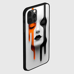 Чехол для iPhone 12 Pro Лицо на светлом фоне, цвет: 3D-черный — фото 2
