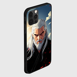 Чехол для iPhone 12 Pro Ведьмак стиль аниме, цвет: 3D-черный — фото 2