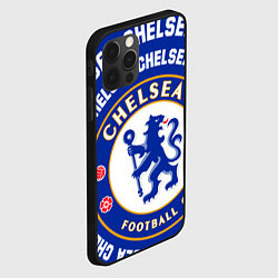 Чехол для iPhone 12 Pro Челси надписи по кругу и логотип, цвет: 3D-черный — фото 2