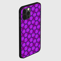 Чехол для iPhone 12 Pro Фиолетовый калейдоскоп, цвет: 3D-черный — фото 2