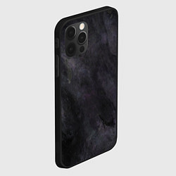 Чехол для iPhone 12 Pro Абстракция - dark strokes of paint, цвет: 3D-черный — фото 2