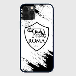 Чехол для iPhone 12 Pro ROMA черно белые штрихи, цвет: 3D-черный