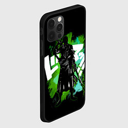 Чехол для iPhone 12 Pro One Piece силуэт Ророноа Зоро, цвет: 3D-черный — фото 2