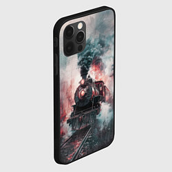 Чехол для iPhone 12 Pro Винтажный паровоз, цвет: 3D-черный — фото 2