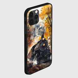 Чехол для iPhone 12 Pro Акварельный паровоз, цвет: 3D-черный — фото 2