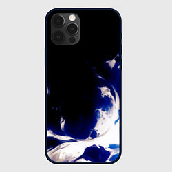 Чехол для iPhone 12 Pro Синее пламя, цвет: 3D-черный