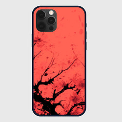 Чехол для iPhone 12 Pro Чёрное дерево абстракция коралловый, цвет: 3D-черный