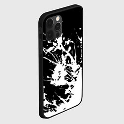 Чехол для iPhone 12 Pro Взрывная белая краска на чёрном, цвет: 3D-черный — фото 2