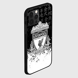 Чехол для iPhone 12 Pro Liverpool японские символы краски, цвет: 3D-черный — фото 2