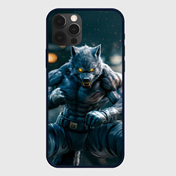 Чехол для iPhone 12 Pro Волк боец, цвет: 3D-черный