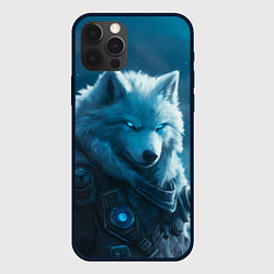 Чехол для iPhone 12 Pro Воин волк зимой, цвет: 3D-черный