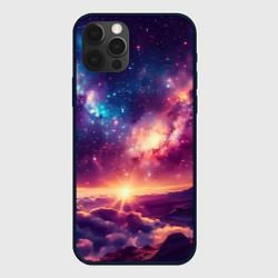 Чехол для iPhone 12 Pro Фантастический космос вид с планеты, цвет: 3D-черный