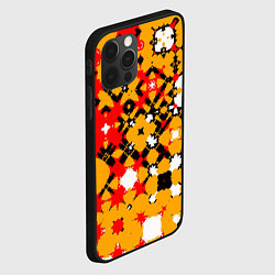 Чехол для iPhone 12 Pro Красно-желтая геометрическая абстракция, цвет: 3D-черный — фото 2