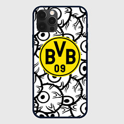 Чехол для iPhone 12 Pro Borussia глаза текстура, цвет: 3D-черный