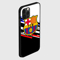 Чехол для iPhone 12 Pro Barcelona полосы текстура спорт, цвет: 3D-черный — фото 2