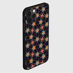 Чехол для iPhone 12 Pro Цветочно-геометрический узор, цвет: 3D-черный — фото 2
