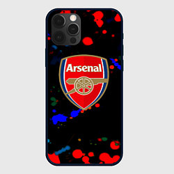 Чехол для iPhone 12 Pro Arsenal неоновые брызги красок, цвет: 3D-черный