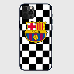 Чехол для iPhone 12 Pro Barcelona клетка, цвет: 3D-черный