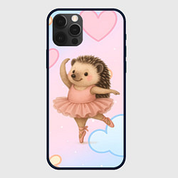 Чехол для iPhone 12 Pro Ежик балерина, цвет: 3D-черный
