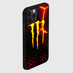 Чехол для iPhone 12 Pro Monster energy броня краски, цвет: 3D-черный — фото 2