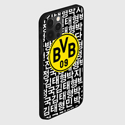 Чехол для iPhone 12 Pro Borussia японские символы паттерн, цвет: 3D-черный — фото 2