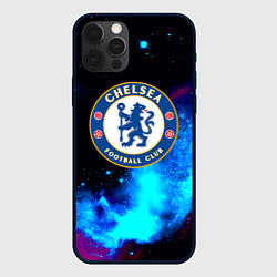 Чехол для iPhone 12 Pro Челси неоновый космос, цвет: 3D-черный