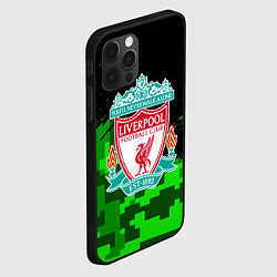 Чехол для iPhone 12 Pro Ливерпуль камуфляж краски, цвет: 3D-черный — фото 2