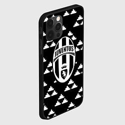 Чехол для iPhone 12 Pro Juventus геометрия треугольники, цвет: 3D-черный — фото 2