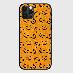 Чехол для iPhone 12 Pro Страшно веселый паттерн на Halloween, цвет: 3D-черный