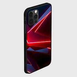 Чехол для iPhone 12 Pro Neon laser red, цвет: 3D-черный — фото 2
