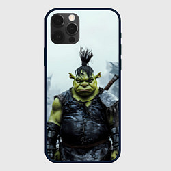 Чехол для iPhone 12 Pro Шрек панк в доспехах, цвет: 3D-черный