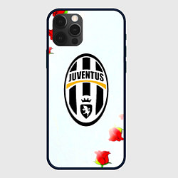 Чехол для iPhone 12 Pro Ювентус розы, цвет: 3D-черный