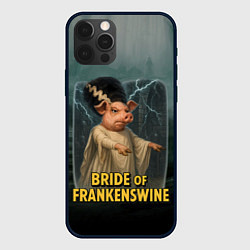 Чехол для iPhone 12 Pro Франкенштейн свинья невеста, цвет: 3D-черный