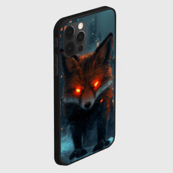 Чехол для iPhone 12 Pro Лисица в городе киберпанк, цвет: 3D-черный — фото 2