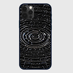 Чехол для iPhone 12 Pro Блеск обсидиана, цвет: 3D-черный