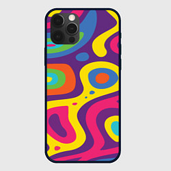 Чехол для iPhone 12 Pro Abstract tac, цвет: 3D-черный