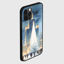 Чехол для iPhone 12 Pro Новый год в Москве, цвет: 3D-черный — фото 2