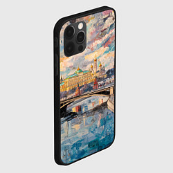Чехол для iPhone 12 Pro Зимняя Москва с абстрактным небом, цвет: 3D-черный — фото 2