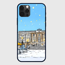 Чехол для iPhone 12 Pro Новогодний день в Москве, цвет: 3D-черный