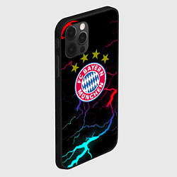Чехол для iPhone 12 Pro Бавария Мюнхен неновые молнии, цвет: 3D-черный — фото 2