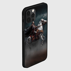 Чехол для iPhone 12 Pro Всадник на фоне туч и пыли, цвет: 3D-черный — фото 2