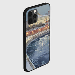 Чехол для iPhone 12 Pro Новогодние праздники в Москве, цвет: 3D-черный — фото 2