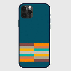 Чехол для iPhone 12 Pro Индиго и шумовой градиент заката с текстурой, цвет: 3D-черный