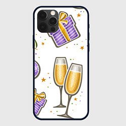 Чехол для iPhone 12 Pro Новогодний вайб, цвет: 3D-черный