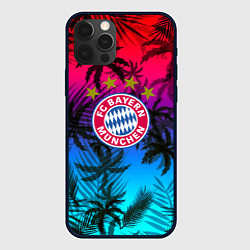 Чехол для iPhone 12 Pro Бавария Мюнхен неон тропики, цвет: 3D-черный