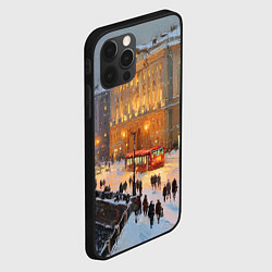 Чехол для iPhone 12 Pro Предновогодний Санкт-Петербург, цвет: 3D-черный — фото 2